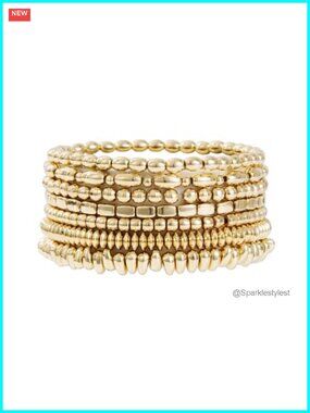 Gold Plated Beaded Bracelets for Women Trendy 14K Stack Cross Pearl